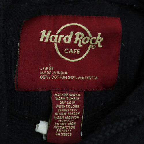 Hard Rock Cafe Amsterdam Black Men's Pullover Hoodie Size L