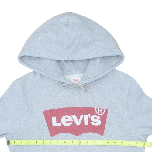 Levi's Mens Grey Pullover Hoodie XS Classic Logo Cotton Blend