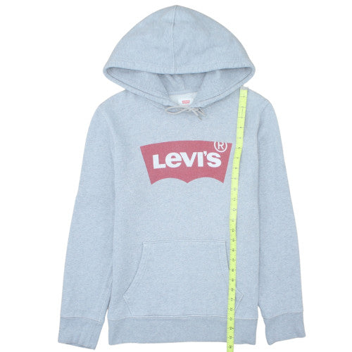 Levi's Mens Grey Pullover Hoodie XS Classic Logo Cotton Blend