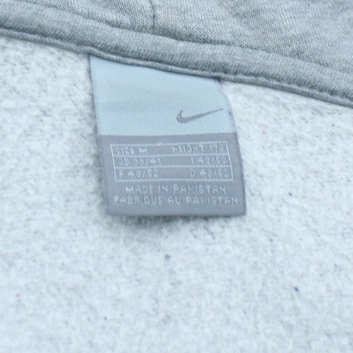 Nike Men's Grey Full Zip Hoodie M Classic Fleece Casual Sweatshirt
