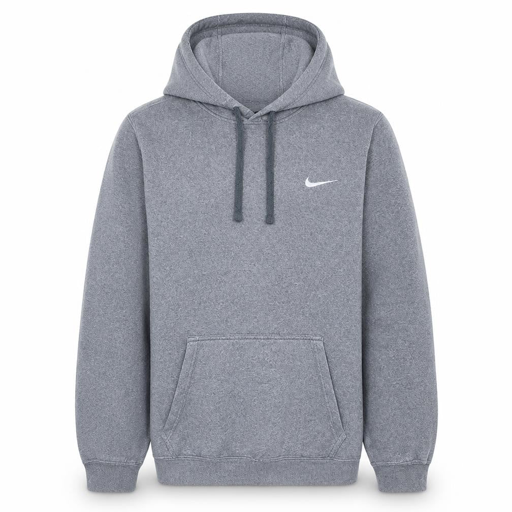 Nike Men's Grey Pullover Hoodie Small Regular Fit Fleece Sweatshirt
