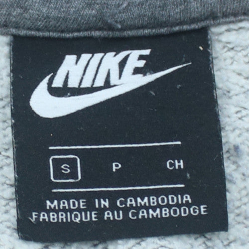 Nike Men's Grey Pullover Hoodie Small Regular Fit Fleece Sweatshirt