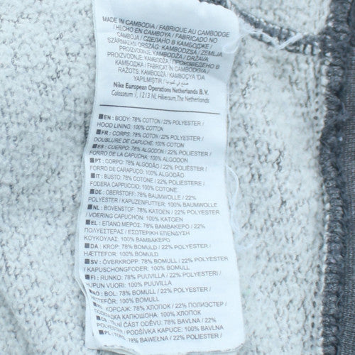 Nike Men's Grey Pullover Hoodie Small Regular Fit Fleece Sweatshirt