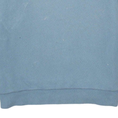 Adidas Mens Blue Logo Crew Neck Pullover Sweatshirt Size M