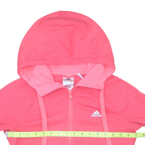 Adidas Womens Pink XS Full Zip Hoodie Sweatshirt Casual