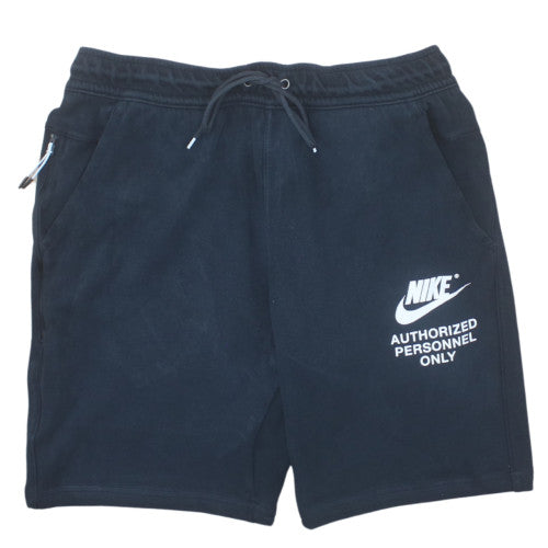 Nike Men's Black Athletic Sweat Shorts M Drawstring Cotton Blend