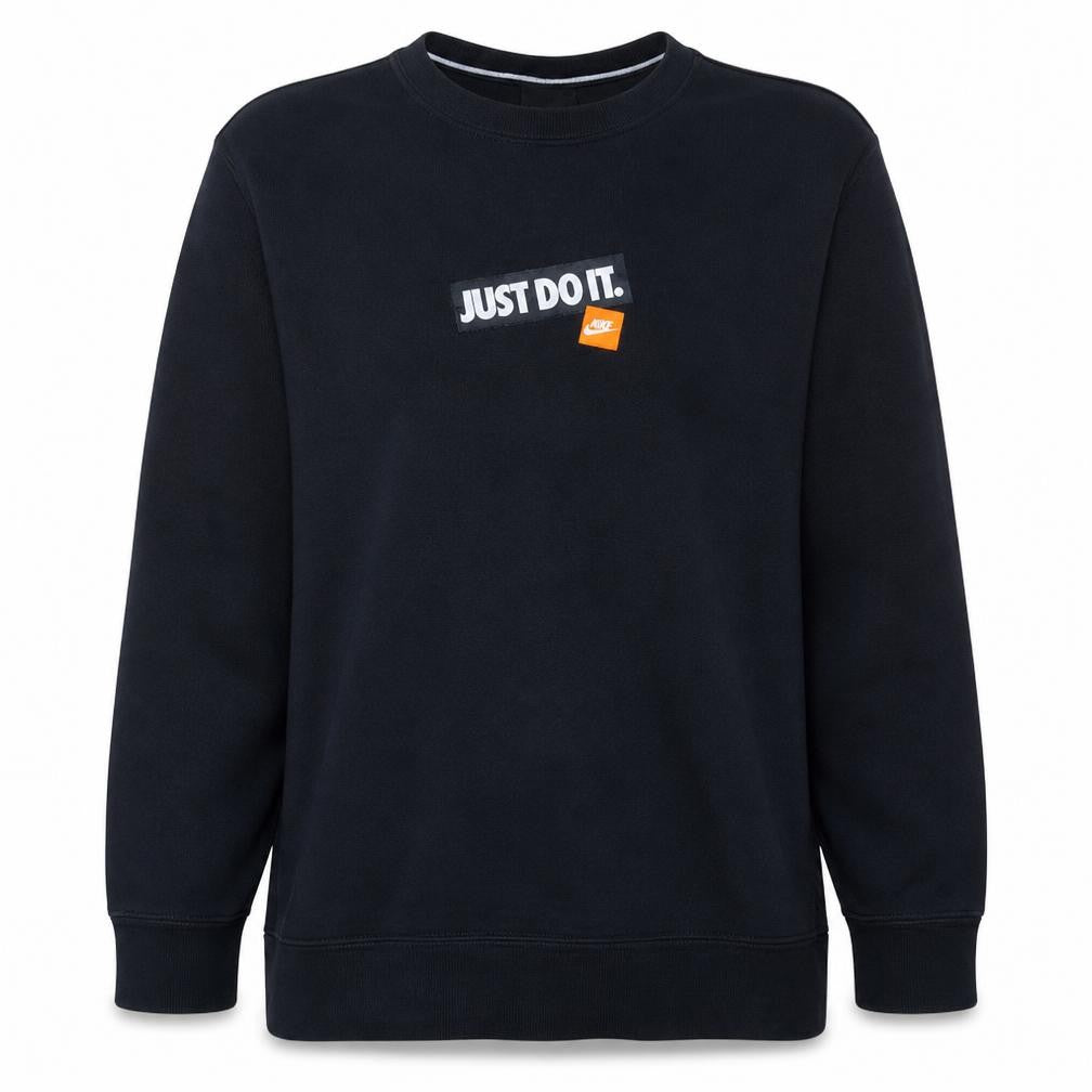 Nike Men's Black Small Crew Neck Graphic Pullover Sweatshirt