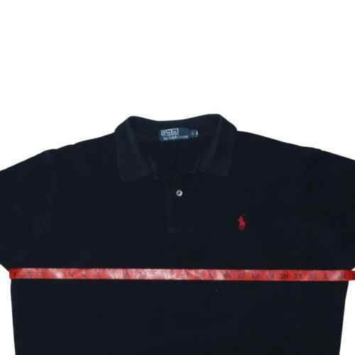Ralph Lauren Men's Black Long Sleeve Cotton Polo Shirt Size L