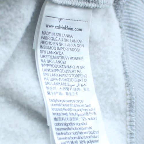 Calvin Klein Jeans Mens Grey Logo Pullover Sweatshirt L
