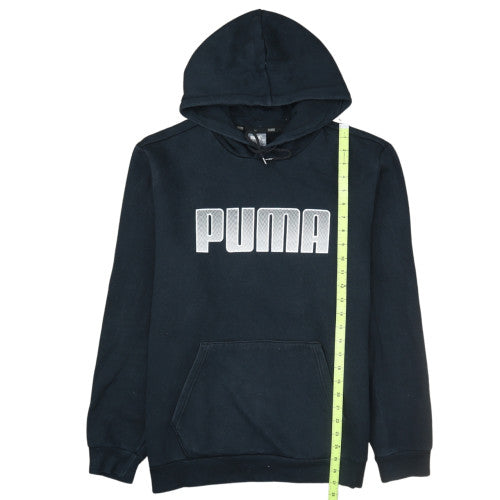 Puma Mens Black L Pullover Hoodie with Logo Print