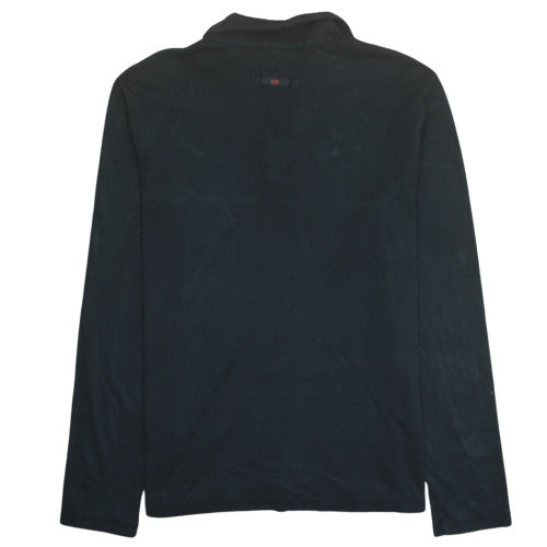 Hugo Boss Men's Black XL Henley Sweatshirt Long Sleeve Cotton