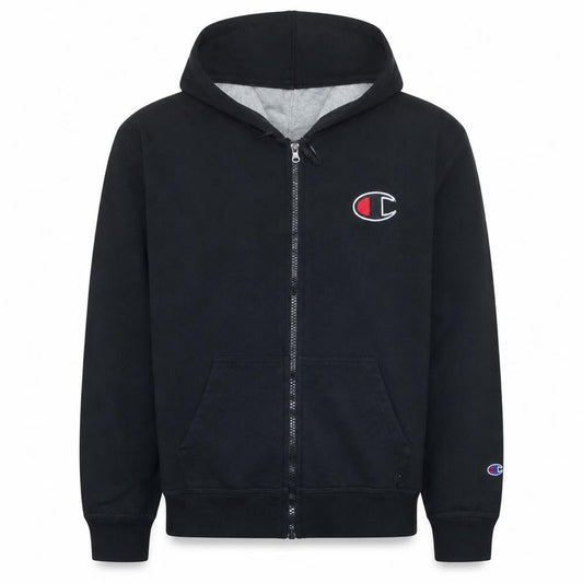 Champion Men Black XL Full Zip Hoodie Sweatshirt