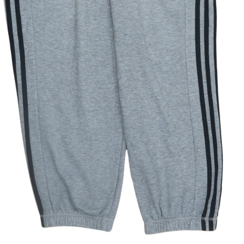 Adidas Mens Grey Climalite Sweatpants L Elastic Waist Casual