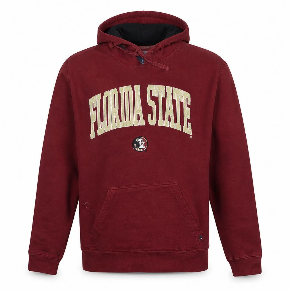 J America Mens Red Florida State Pullover Hoodie L Graphic Embroidered
