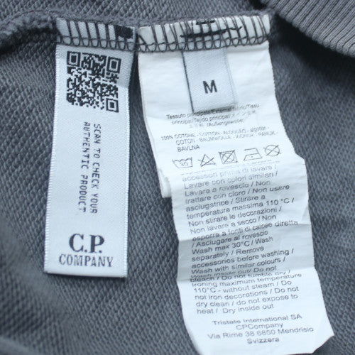 C.P. Company Men's Grey Cotton Pullover Sweatshirt M Regular Fit