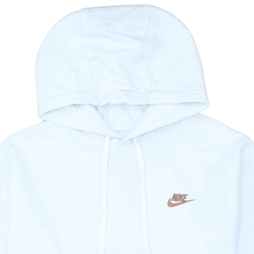 Nike Men's White Pullover Hoodie M Regular Fit Fleece Sweatshirt