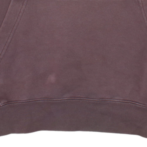 Nike Womens Brown Pullover Hoodie Medium Hooded Cotton Blend