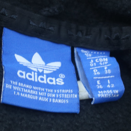 Adidas Womens Black Hoodie Size 10 Pullover Hooded Sweatshirt