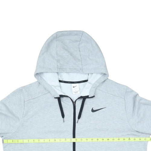 Nike Men's Grey Full Zip Dri-FIT Hoodie 2XL Sportswear