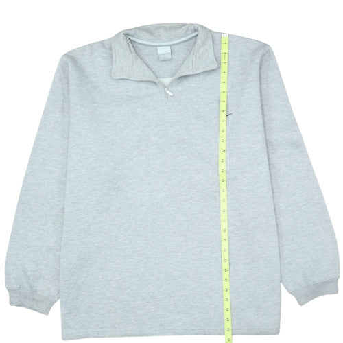 Nike Men's Grey 1/4 Zip Sweatshirt Medium Regular Fit