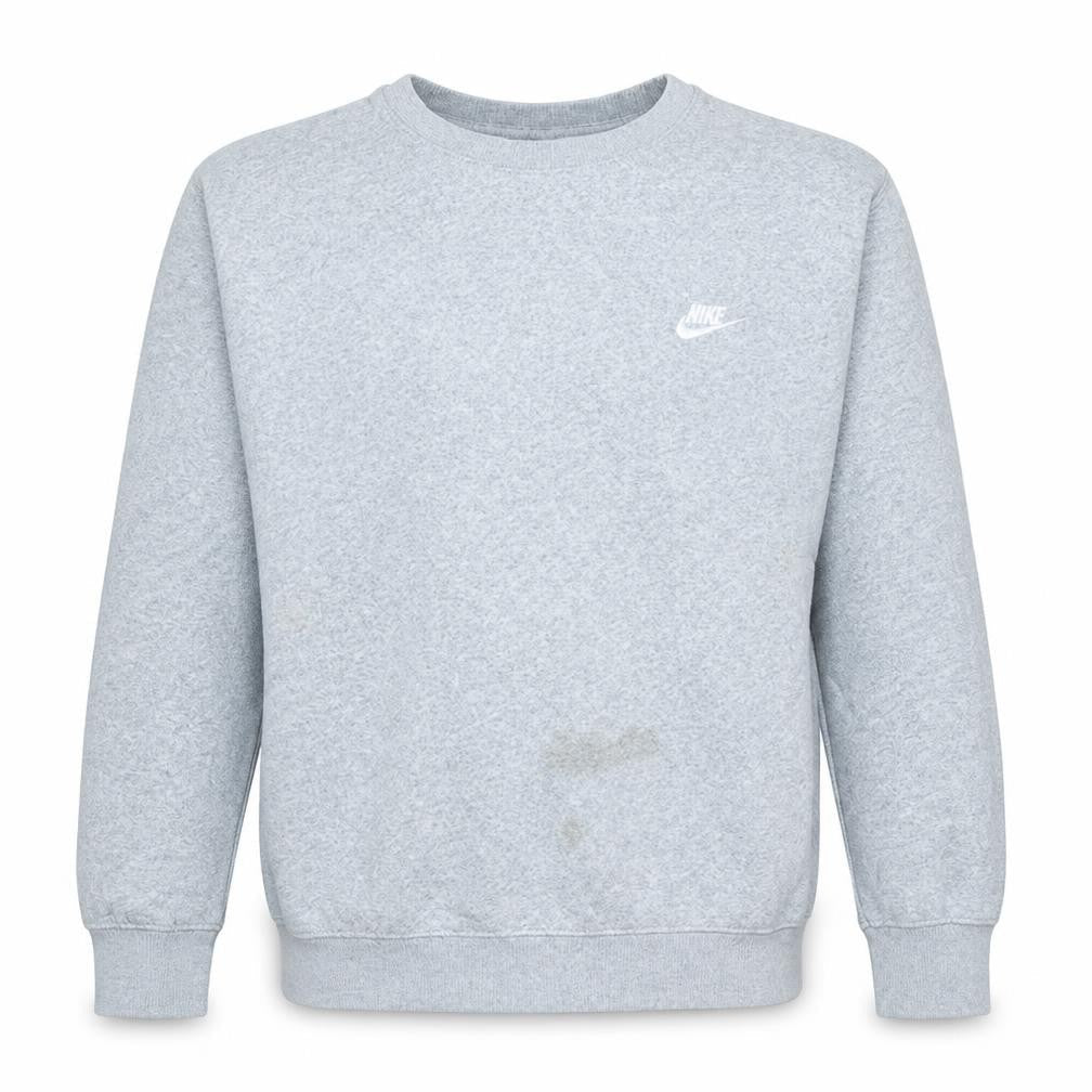 Nike Mens Grey Crew Neck Fleece Sweatshirt L Regular Fit