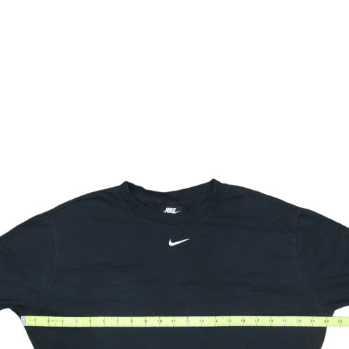 Nike Men's Black Long Sleeve Crew Neck Cotton T-Shirt Small