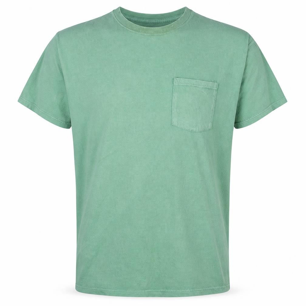 Russell Athletic Men's Green XL Cotton Crew Neck Pocket T-Shirt
