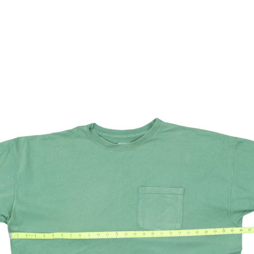 Russell Athletic Men's Green XL Cotton Crew Neck Pocket T-Shirt