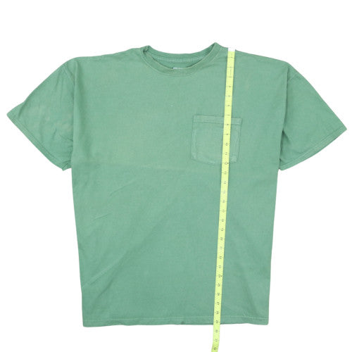 Russell Athletic Men's Green XL Cotton Crew Neck Pocket T-Shirt