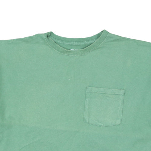 Russell Athletic Men's Green XL Cotton Crew Neck Pocket T-Shirt
