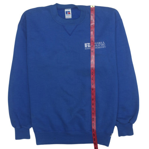 Russell Athletic Men's Blue Pullover Sweatshirt L Crew Neck Fleece Vintage