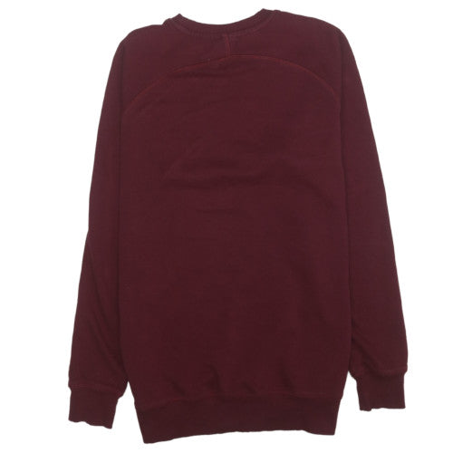 Gymshark Men's Red Crew Neck Pullover Sweatshirt Size S