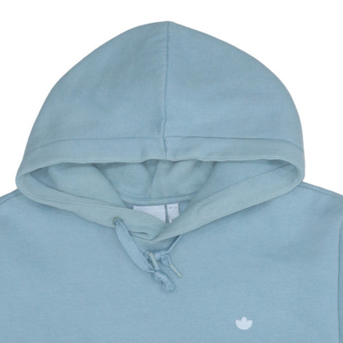 Adidas Women Blue Pullover Hoodie L Hooded Sweatshirt Casual