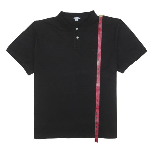 Calvin Klein Men's Black Cotton Polo Shirt XL Regular Fit