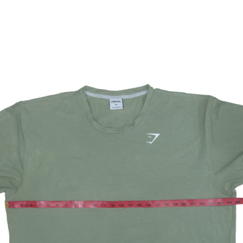 Gymshark Mens Green XXL Short Sleeve Crew Neck Cotton T-Shirt