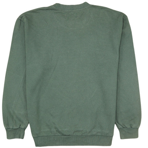 Wrangler Mens Green XL Crew Neck Cotton Sweatshirt Classic Logo