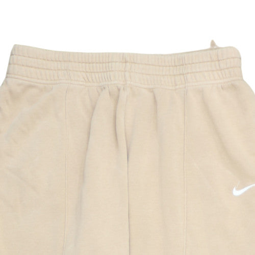 Nike Men Beige Fleece Sweatpants L Regular Fit Casual Trousers