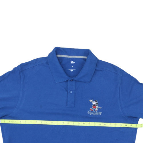 Disney Store Men’s Blue Mickey Mouse Walt Disney Studios Polo 2XL Cotton