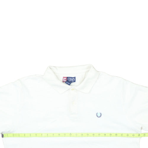 Chaps Men's White Cotton Polo Shirt XL Classic Fit