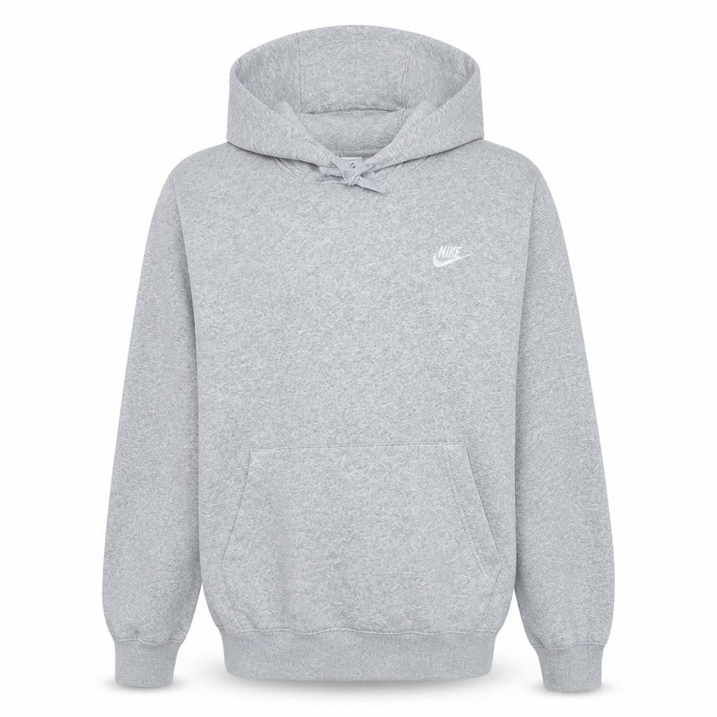 Nike Mens Grey Pullover Hoodie Fleece Regular Fit Size M