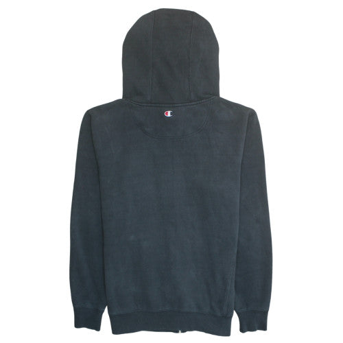 Champion Mens Black Full Zip Hoodie M Regular Fleece Sportswear
