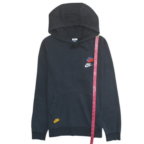 Nike Men's Black Embroidered Logo Pullover Hoodie Size M
