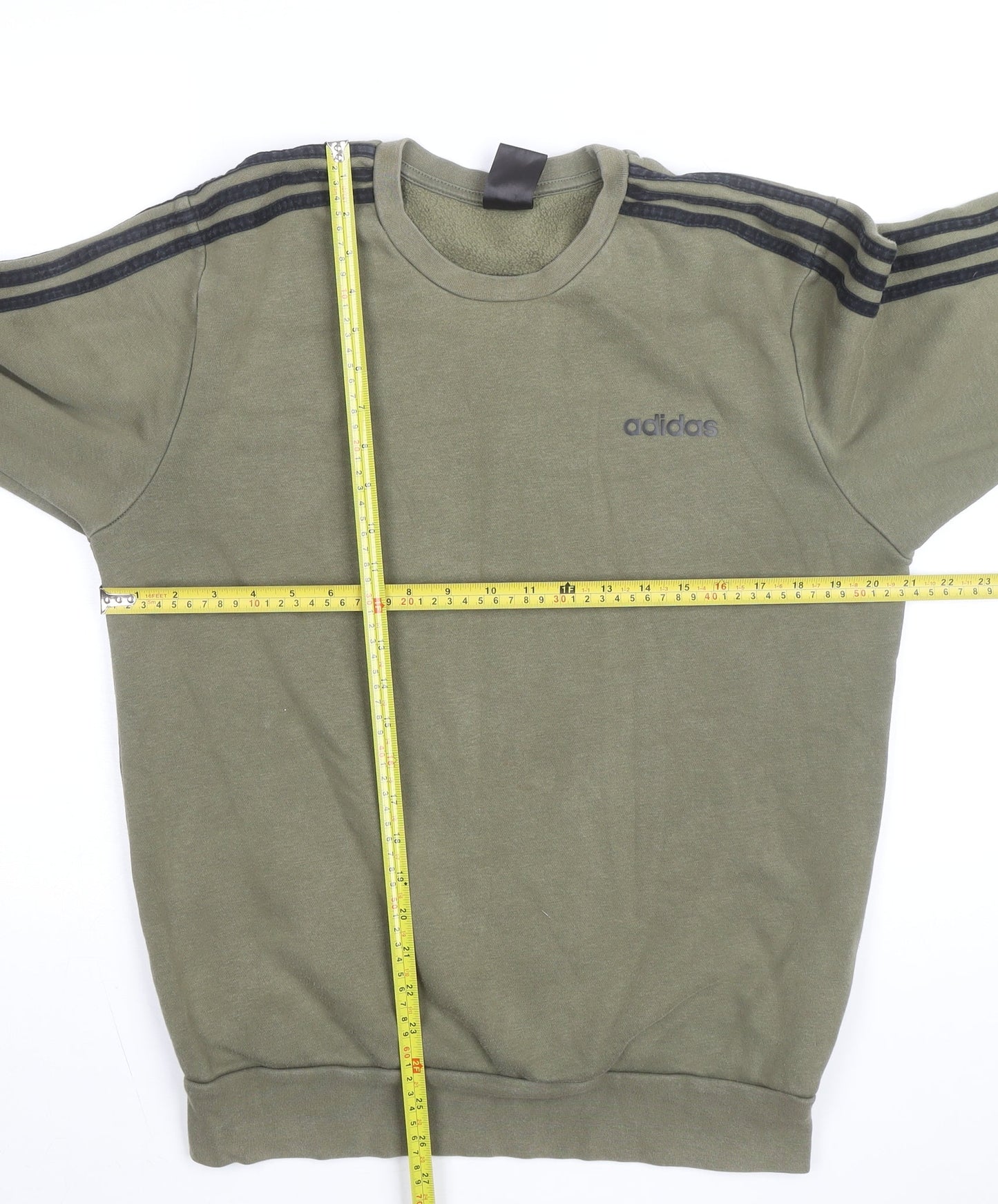 Adidas Men's Green Pullover Sweatshirt Medium Crew Neck