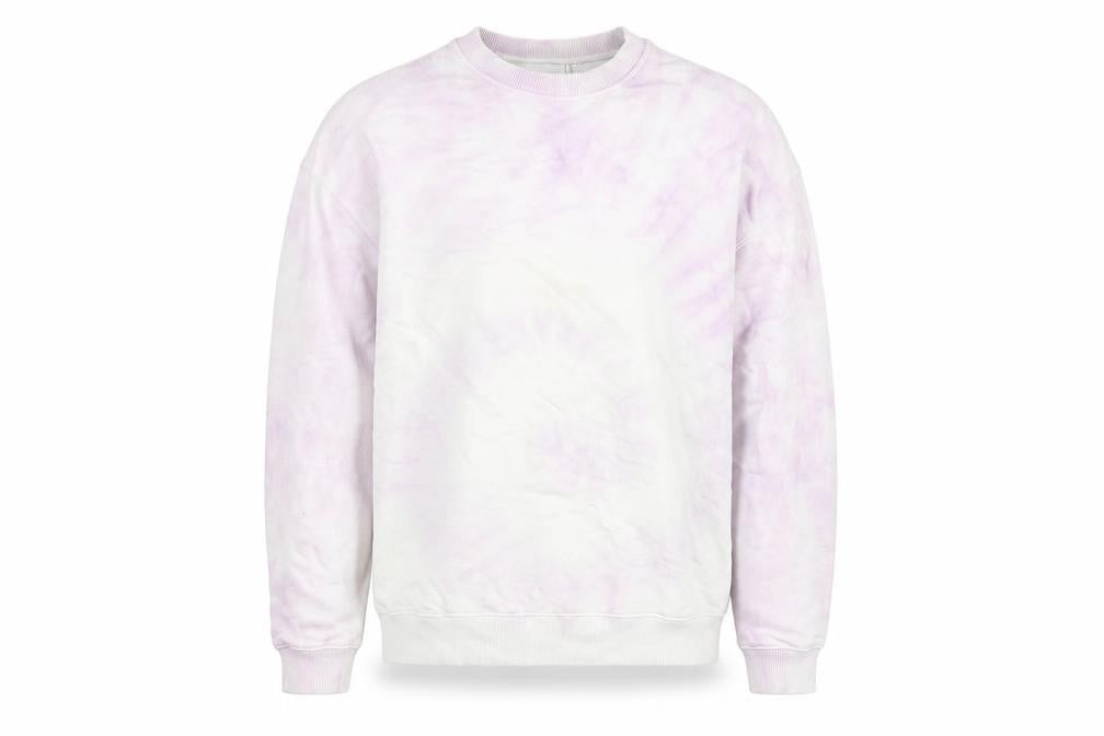 ASOS DESIGN Men's Pink Tie Dye Crew Neck Sweatshirt XS