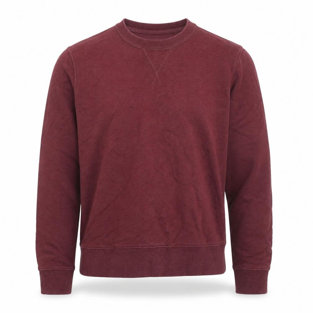 Marks & Spencer Men's Red Cotton Crew Neck Pullover Sweatshirt Size S