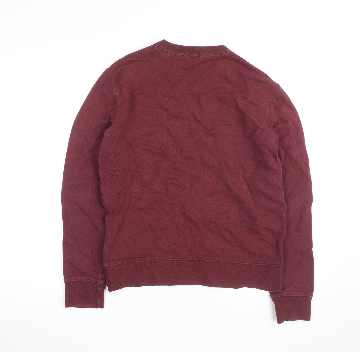 Marks and Spencer Men's Red Cotton Crew Neck Pullover Sweatshirt Size S