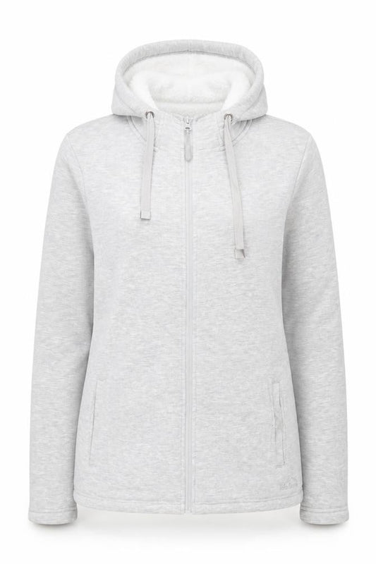 Peter Storm Womens Grey Full Zip Hoodie Size 14 Fleece Lined
