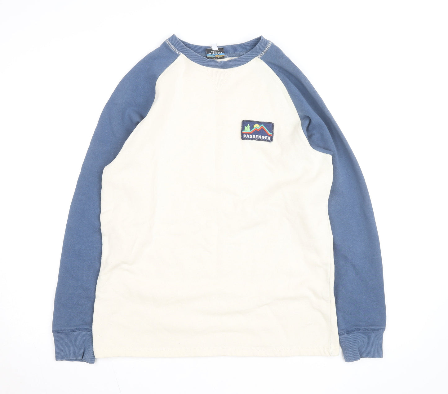 Passenger Men's Blue White Pullover Sweatshirt Small Outdoor Style