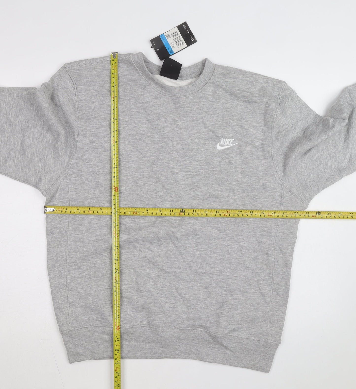 Nike Men's Grey Regular Fit Crew Neck Sweatshirt M