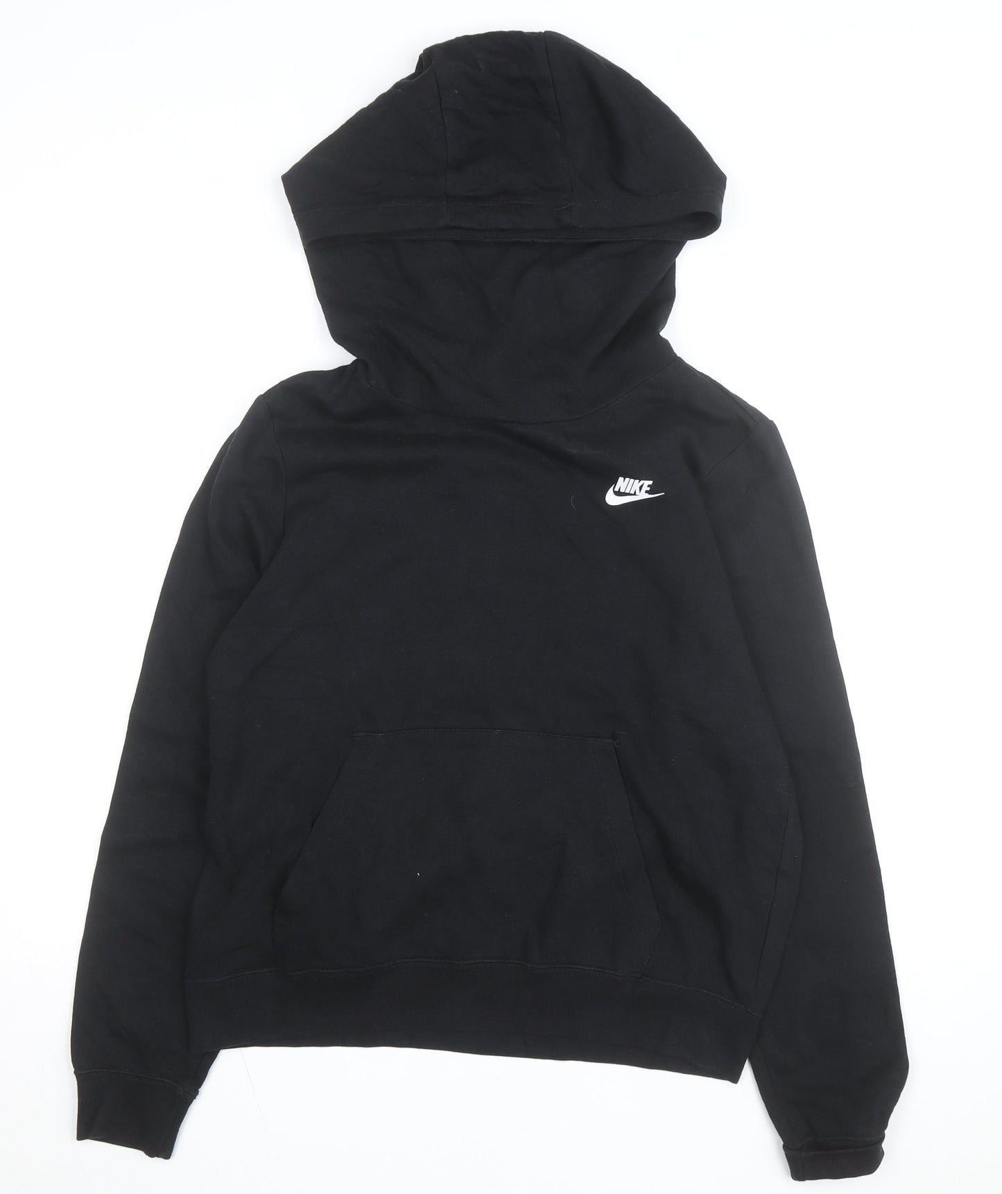 Nike Men's Black Pullover Hoodie Medium Logo Fleece Sweatshirt
